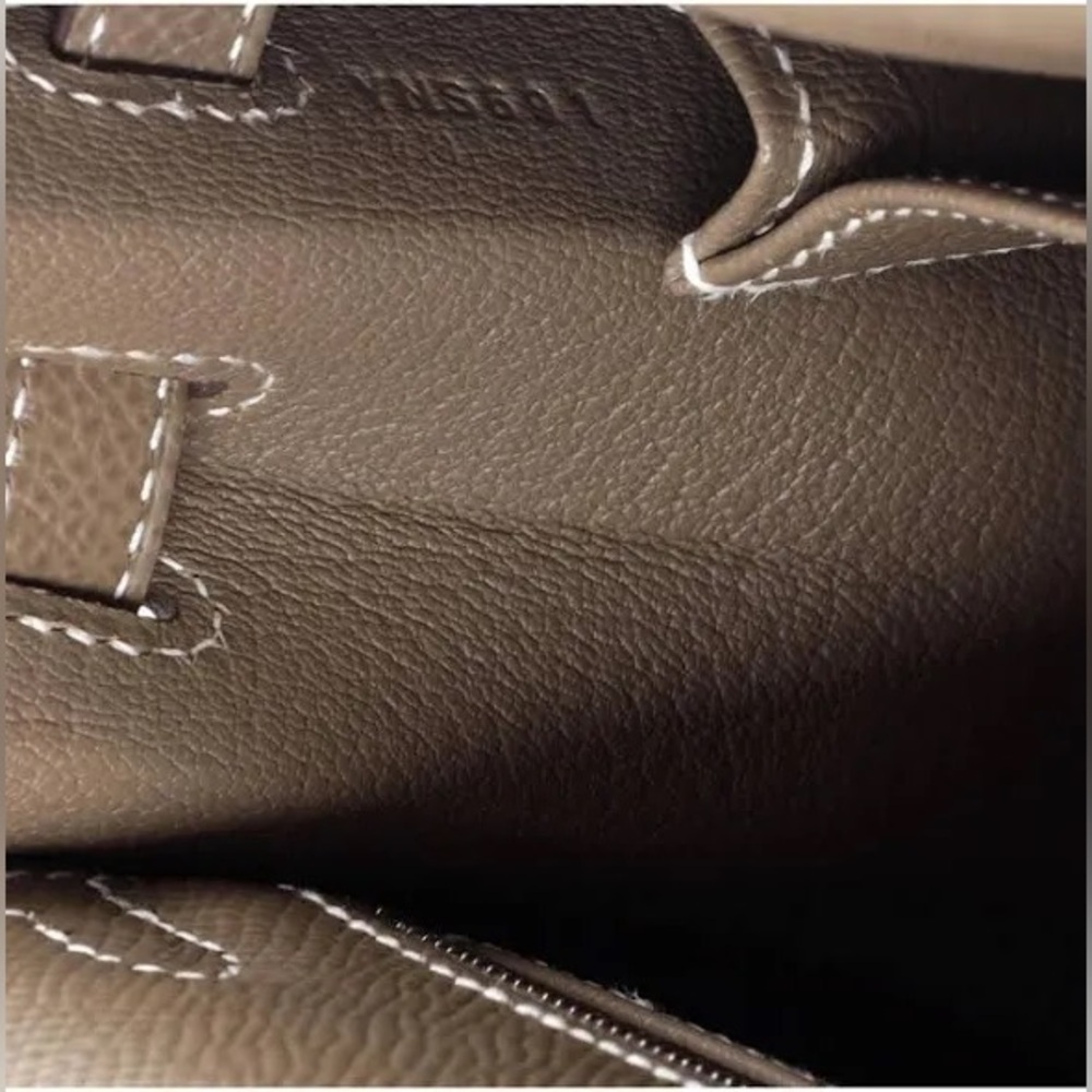 Hermès Kelly 25 Handbag Grey Epsom with Palladium Hardware GUC 100% Authentic - Picture 7 of 10